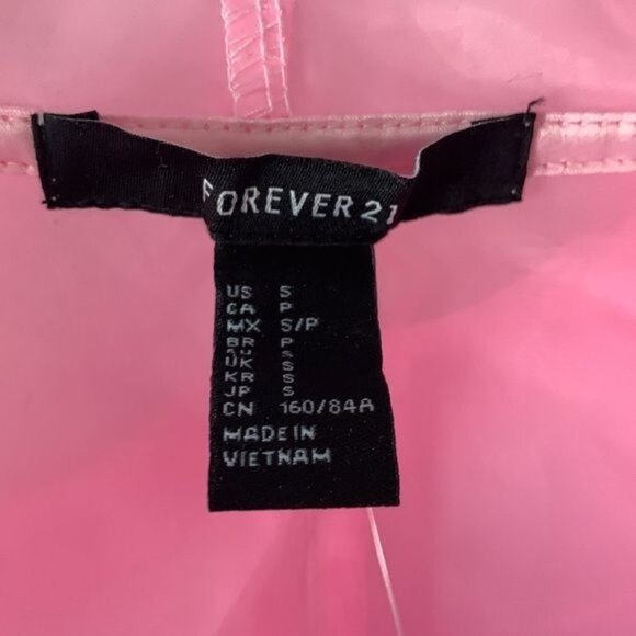 Forever 21 Pink Sheer Hooded Jacket "Forever Yours" Size S - Picture 2 of 9